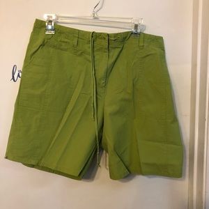 Talbots lime green shorts size 14 stretch